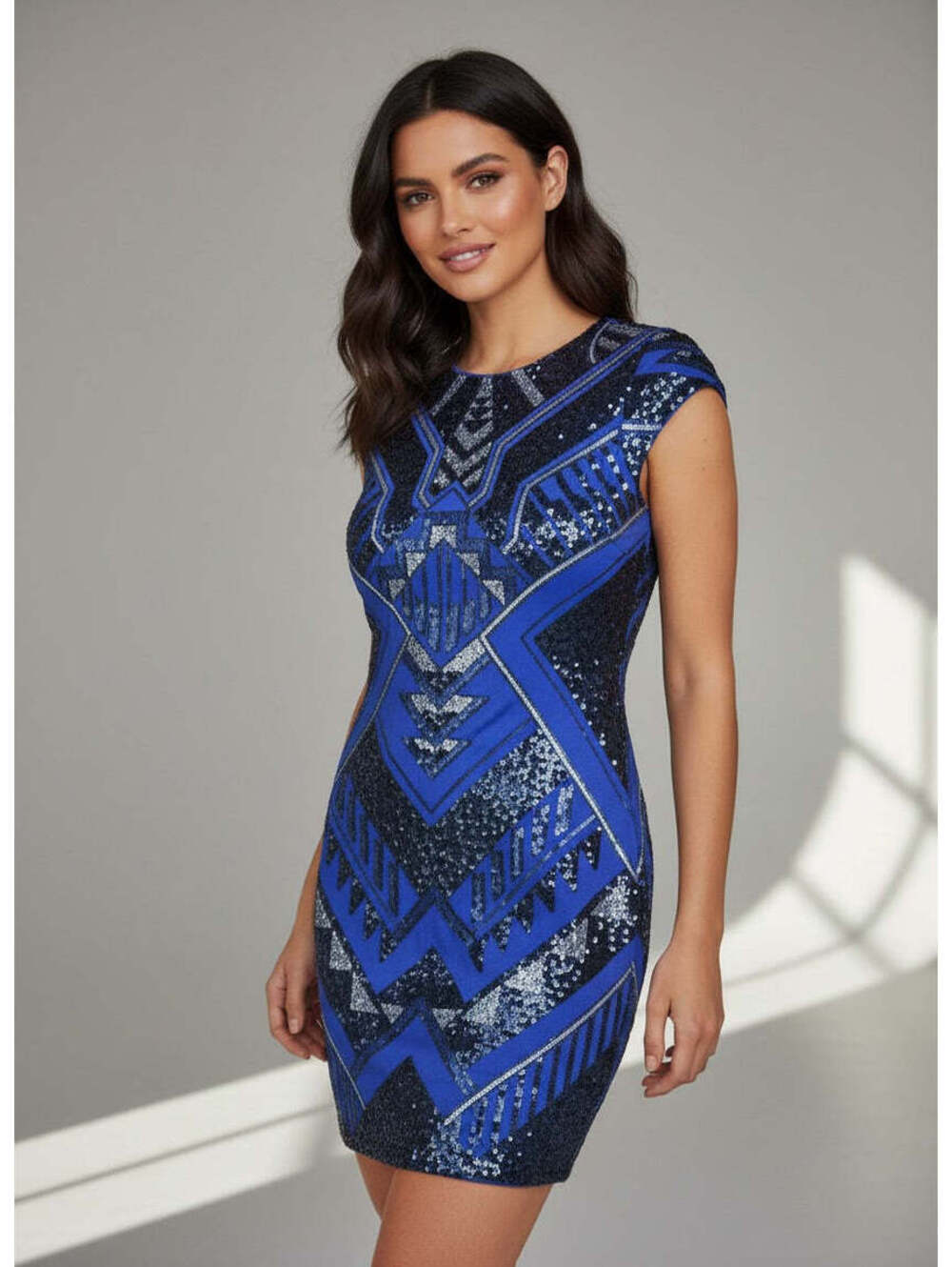 Express Geometric Sequin Bodycon Dress | Size Small | NWOT